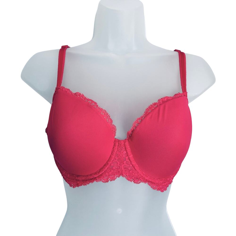 Victoria's Secret Dream Angels Demi Bra Coral 36C Lace Everyday